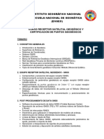 Curso Receptor Satelital Geodésico y Certificacion de Puntos Geodesicos