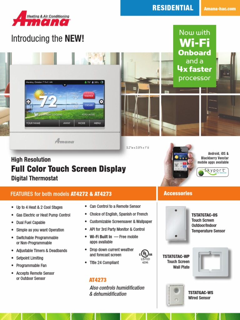 Amana Touchsreentstatbrochure PDF Mobile Computers Manufactured Goods
