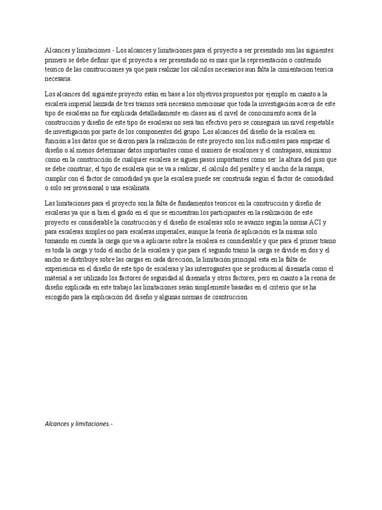 Alcances y limitaciones