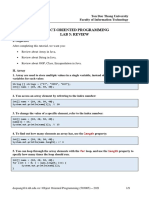 Object-Oriented Programming Lab 5: Review: Ton Duc Thang University Faculty of Information Technology