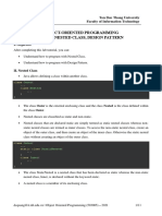Object-Oriented Programming Lab 10: Nested Class, Design Pattern