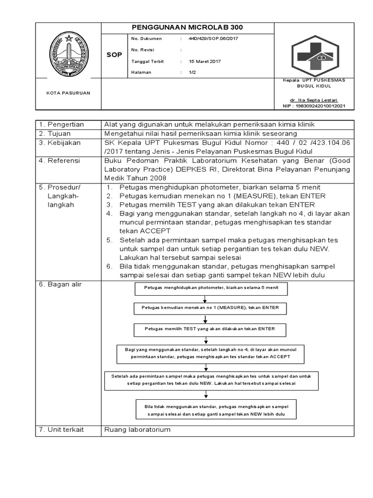 Prosedur Penggunaan Microlab 300 | PDF | Kesehatan Holistik | Sains ...