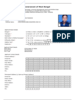 Government of West Bengal: % of Disability (As Per Certificate) Aadhaar Card No (If Yes)