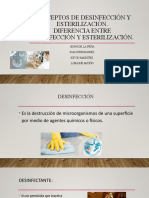 Conceptos de Desinfección y Esterilización