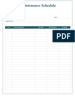 Sample Maintenance Schedule-A4