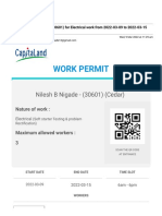 Work Permit: Nilesh B Nigade - (30601) (Cedar)