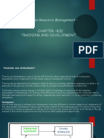 Human Resource Management - Chapter - 4 (B) Training and Development