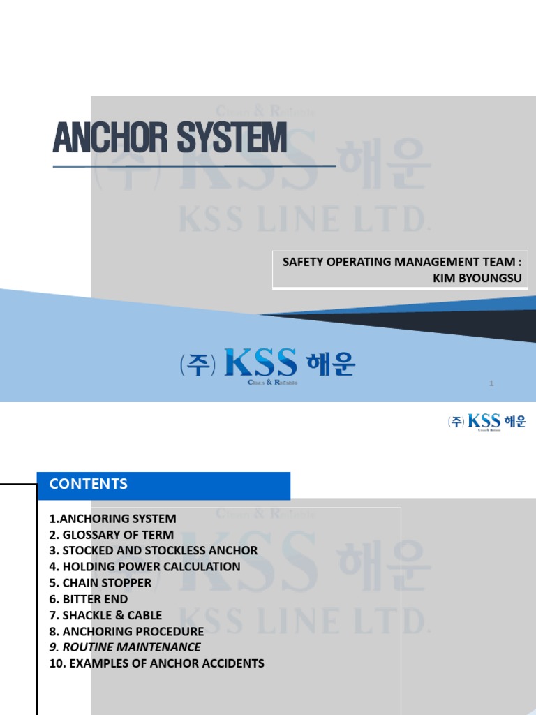 Anchoring Systems Procedures, Components, and Considerations PDF