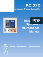 Installation Maintenance Manual Operation: Electronic Pump Controller