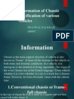 Information of Chassis Specification of Various Vehicles: Prajwal Salekar 185057
