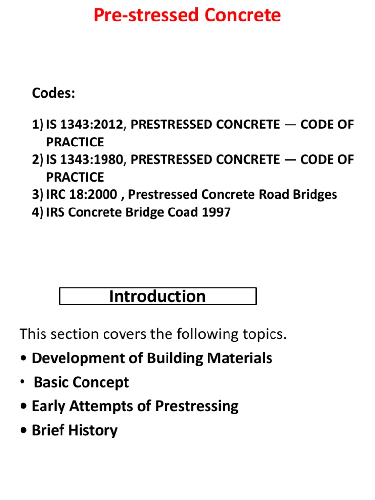 Prestressed Concrete: Codes and Concepts | PDF | Prestressed Concrete ...