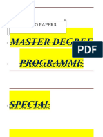 Ignou G Papers: Master Degree Programme