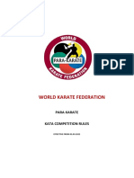WKF Para Karate Kata Competition Rules Summary