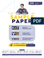 Sample Paper Pre-Foundation 7 Year Class 5
