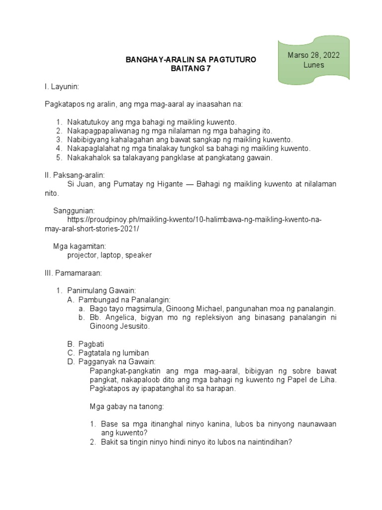 Dokumen Tips Filipino Detailed Lesson Plan 5665ef266c637 Pdf