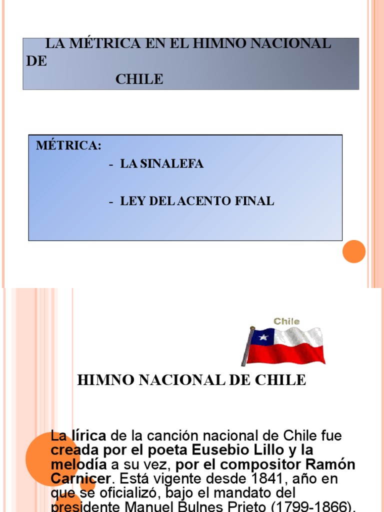 Himno Nacional De Chile Completo Letra Original