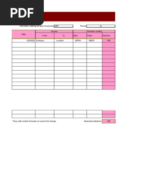 Vehicle log book