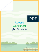 Adverb Worksheet For Grade 9