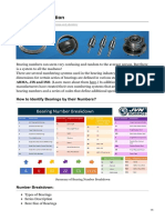 Identify bearings by their numbers and understand noise and vibration levels