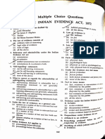 Multiple Choice Questions on The Indian Evidence Act, 1872