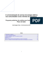 O Desafio da Universalização dos Serviços Elétricos na Amazônia