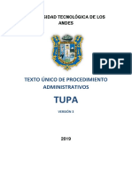 AB985 Texto Unico de Procedimiento Administrativo TUPA Vigente