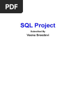 SQL Project: Veena Sreedevi