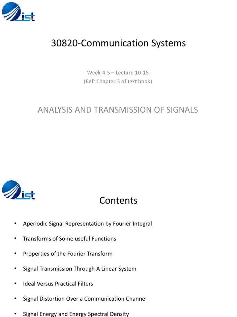 Aperiodic Signal Analysis and Transmission | PDF | Spectral Density ...