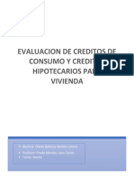 EVALUACION DE CREDITOS PARA VIVIENDA Actividad 1