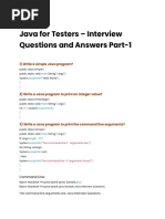 Java For Testers - Interview Q & A