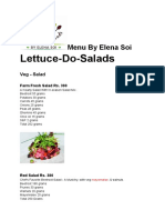 Lettuce-Do-Salads: Menu by Elena Soi