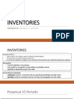 Inventories: Prepared By: Michael G. Auditor