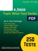 Reader IAS App Topic Wise Test Series