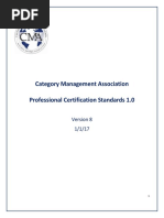 Category Management Association Professional Certification Standards 1.0