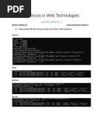 Advances in Web Technologies: Lab Assignment-5