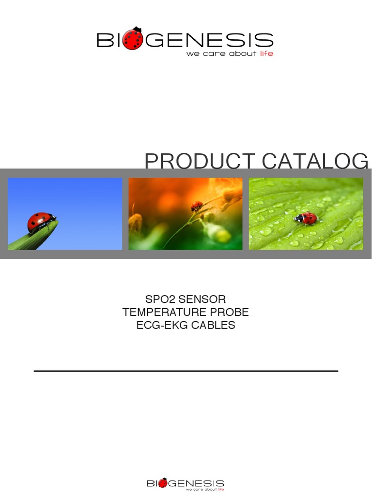SPO2 SENSOR PRODUCT CATALOG | PDF | Signal Processing | Measuring ...