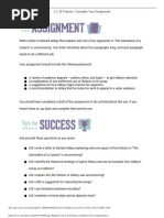 Apex English 9 Sem 2 2.1.10 Practice Complete Your Assignment