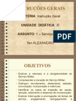 IG - UD XI - As 1 - Características Do Serviço Militar