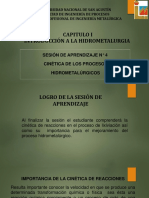 SESIÓN #4 Cinética de Los Procesos Hidrometalúrgicos