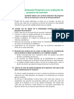 El Papel de La Información Financiera en La Evaluación de Proyectos de Inversión