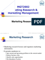 MGT2002 Marketing Research & Marketing Management