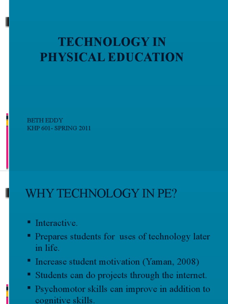 Technology in Physical Education | PDF | Physical Education | Behavior