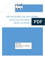 Pre-Reading On Neutrino-Nucleus Interaction Heph-Uchida-2