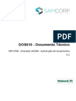 DOS010 - UNIMED - ERP-0708 - Chamado 165200 - Automação de Lançamentos - v1