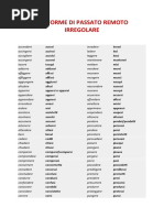 200 FORME DI PASSATO REMOTO IRREGOLARE