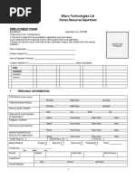 Employment Form-Wipro