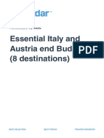 Essential Italy and Austria End Budapest (8 Destinations) : Full Itinerary & Trip Details