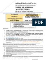 Convocatoria Examen de Suficiencia 2022