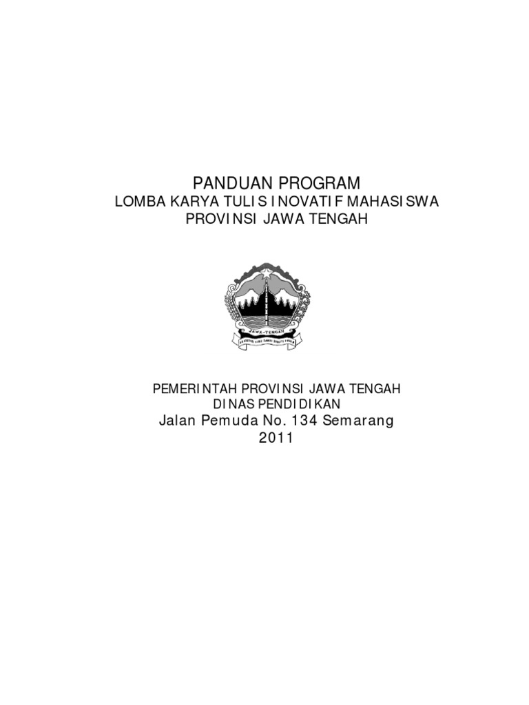 Panduan Program Lomba Karya Tulis Inovatif Mahasiswa