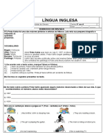 Língua Inglesa: Exercício de Revisão 01)